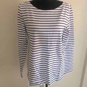 J. Crew Blue and White Striped Long Sleeve Shirt!